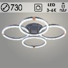 Люстра DK06093/4 PR SILVER+FGD серебро/золото 128W LED 3000K-6000K d730 ПДУ(ИК) диммер, HN24