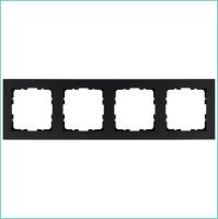 Рамка 4-м G-Classic черн. матов. soft touch Jasmart G1004PB