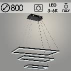 Люстра DK06034/3 PR BK черный 196W LED 3000K-6000K d800 ПДУ(ИК) диммер, HN24