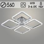 Люстра LI08428/4A PR CR хром 104W LED 3000-6500K d560 ПДУ(ИК) диммер, HN22