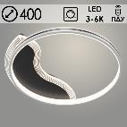 Люстра 568/400 R WT+BK белый/черный 32W LED 3000-6000K d400 ПДУ диммер, XLD23