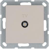 Розетка телевизионная проходная TV Ф9.5мм механизм тауп Jasmart G6002T