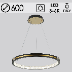 Люстра MD77084/1/600A BK+MATT FGD черный/золото 92W 3000K+6000K+4000K LED d600 ПДУ диммер, OLY22