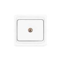 Розетка телевизионная TV 1-м СП Валери бел. UNIVersal В0027