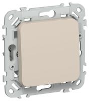 Выключатель проходной 1-кл. СП FLITE ВС61-1-0-ФлЛ 10А механизм льняной IEK FI-V12-0-10-1-K88