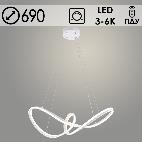 Люстра DK06382/2 PR WT белый 172W LED 3000K-6000K d690 ПДУ(ИК) диммер, HN24