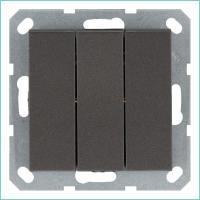Выключатель 3-кл. 10А IP20 механизм мокко Jasmart G3031Z