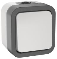 Выключатель кнопочный 1-кл. ОП TORS TS210 10А IP55 бел. IEK TS-V14-0-10-55-K41