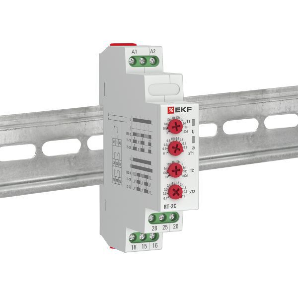 Реле времени RT-2C 2 регулир. порога времени 2 исп. конт. EKF rt-2c