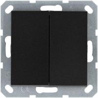 Кнопка 2-кл. 10А IP20 с переключающим контактом механизм антрацит Jasmart G3020B