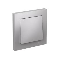 Выключатель 1-кл. СП AtlasDesign 10А IP20 (сх. 1) 10AX в сборе алюм. SE ATN000312