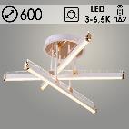 Люстра K38565/3 WT+FGD белый/золото LED 138W 3000K-6500K ПДУ диммер d600, 24