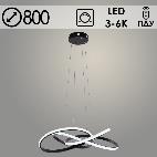 Люстра DK06381/4/800 PR BK черный 166W LED 3000K-6000K d800 ПДУ(ИК) диммер, HN24