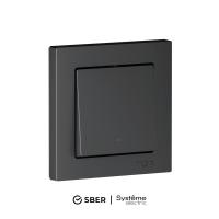 Выключатель 1-кл. AtlasDesign Smart 10А (сх. 1) L+N с подсветкой Zigbee механизм карбон SE ATN001013Z