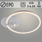 Люстра DK6095/1+1 WH+CR белый/хром 56W+5W LED 3000-6500K d590 ПДУ диммер,mobile HN23