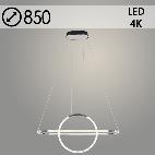 Люстра 3079/850L BK+CR черный/хром 72W LED 4000К d850, GNV23