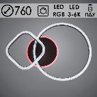 Люстра MX77027/2L MATT COF кофе LED 96W RGB 3000+6000K ПДУ диммер, OLY21