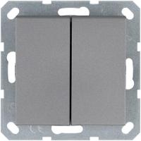 Кнопка 2-кл. 10А IP20 с переключающим контактом механизм алюм. Jasmart G3020S