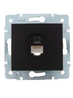 Розетка компьютерная 1-м СП Karina RJ45 механизм черн. бархат LEZARD 707-4288-139