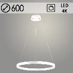 Люстра DK6092/1/600 WT белый 37W LED 4000K d600, HN22