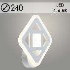 Бра LI8436A/1 WT белый LED 15W 4000-6500K d240, HN22