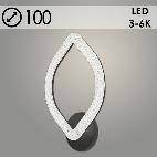 Бра 2182/1W BK черный 30W LED 3000-6000K h100, SSH24