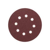 Диск абразивный на ворсовой основе на липучке перфорир. P80 125мм (уп.10шт) Kranz KR-91-1166