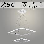 Люстра DK06316/2 PR WT белый 104W LED 3000-6500K d500 ПДУ(ИК) диммер, HN23