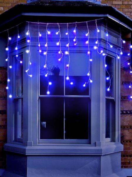 Гирлянда "Бахрома" OIC100LSE-B-T-I4 100LED 2м син. SHlights 4610003324940