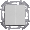 Выключатель 2-кл. Inspiria 10А IP20 250В 10AX механизм алюм. IEK 673622