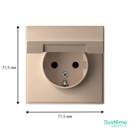 Розетка ArtGallery 16А IP20 с заземл. защ. шторки с крышкой механизм песочн. SE GAL001246