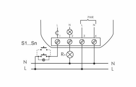 Реле импульсное BIS-402 (для установки в монтажную коробку 230В 8А 1Z IP40) F&F EA01.005.002