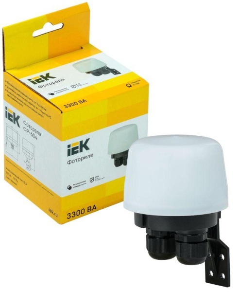 Фотореле ФР 604 3300ВА IP66 бел. IEK LFR20-604-3300-K01