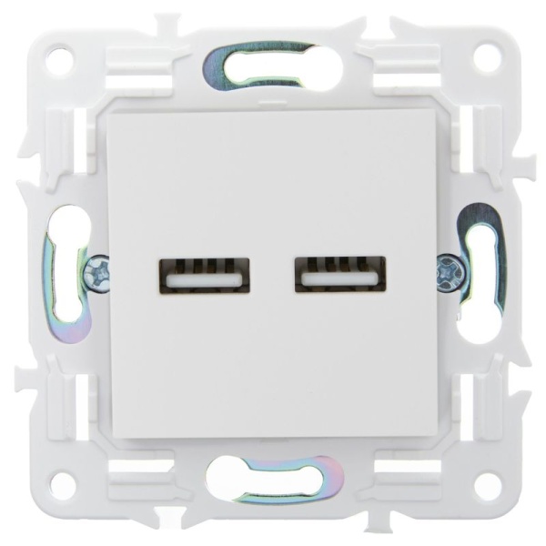 Розетка USB A+A 3.1А SKANDY SK-R15W арктич. бел. IEK SK-U21-D31-K01