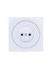 Розетка 1-м СП OSEN без заземл. ПБТ бел. LEZARD 743-0288-121B
