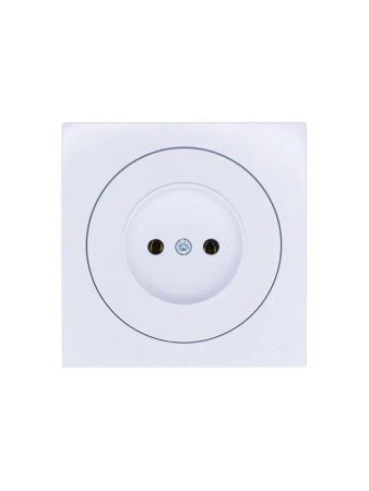 Розетка 1-м СП OSEN без заземл. ПБТ бел. LEZARD 743-0288-121B