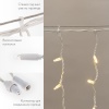 Гирлянда светодиодная "Айсикл" (бахрома) 4х0.6м 128LED тепл. бел. 10Вт 230В IP67 провод каучук бел. (нужен шнур питания 315-001) Neon-Night 255-206
