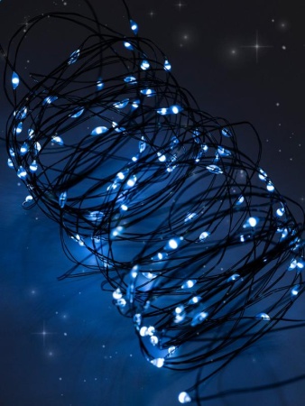 Гирлянда "Роса" DC-G06-120W 120 microLED 12.1м. 8реж. 3хAA бел. ФАZА 5059627