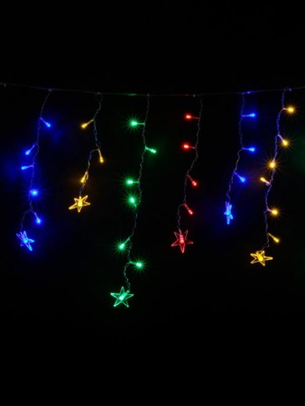 Гирлянда "Бахрома" DICLD-100M-C 100 мультиколорт светодиодов 1.7х0.5м с насадками SHLights 4690601047199