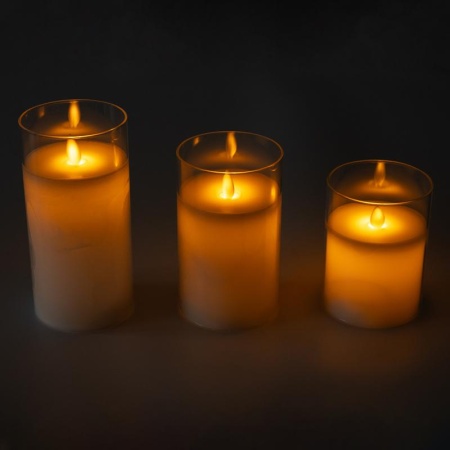 Свеча декоративная CL7-SET3-wh с пультом 3хAAA для каждой свечи (не в компл.) бел. (уп.3шт) ФАZА 5018853