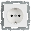 Розетка BRITE РС11-1-0-БрАБ 16А с заземл. без защ. шторок механизм арктич. бел. IEK BR-R11-16-K91