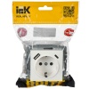 Розетка BRITE РЮш11-1-БрБ 16А с USB A+C 18Вт с заземл. защ. шторки механизм бел. IEK BR-R14-16-U22-018-K01