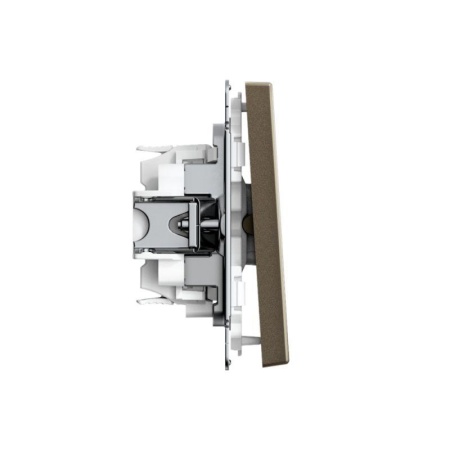 Переключатель 1-кл. ArtGallery 10AX быстрозажим. клем. механизм мокко SE GAL000661S