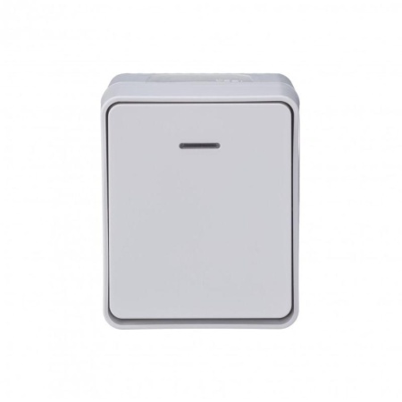 Выключатель 1-кл. ОП AtlasDesign PROFI IP54 10AX с подсветкой бел. SE ATN540113