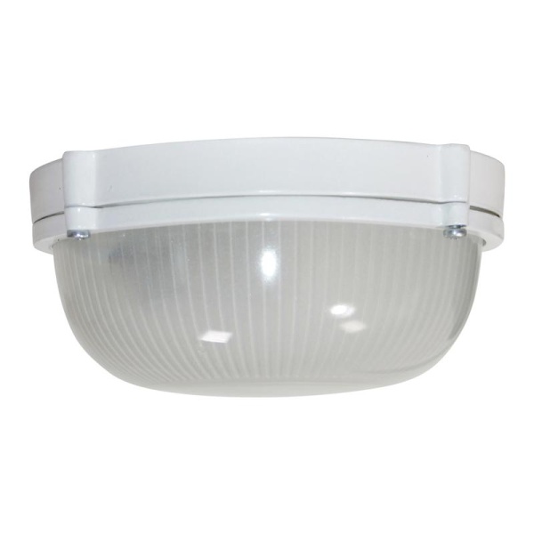 Светильник "Банник" 1301 НПП 03-60-013 1х60Вт E27 IP65 круг малый корпус бел. Элетех 1005500934