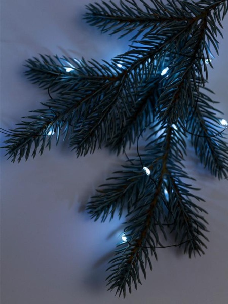 Гирлянда "Роса" DC-G06-120W 120 microLED 12.1м. 8реж. 3хAA бел. ФАZА 5059627