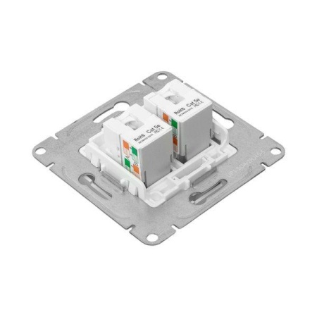 Розетка компьютерная 1-м СП Эпика RJ45 кат.5 механизм алюм. EKF UP1-SOA-RJ45-5