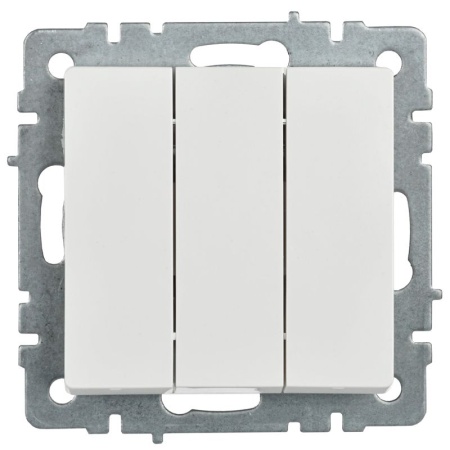 Выключатель 3-кл. СП BRITE ВС10-3-0-БрБ 10А механизм бел. IEK BR-V30-0-10-K01