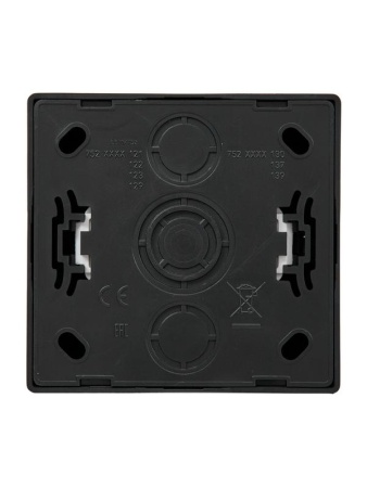 Розетка 1-м ОП LETO с заземл. с крышкой LETO ПБТ черн. бархат LEZARD 752-4200-123B