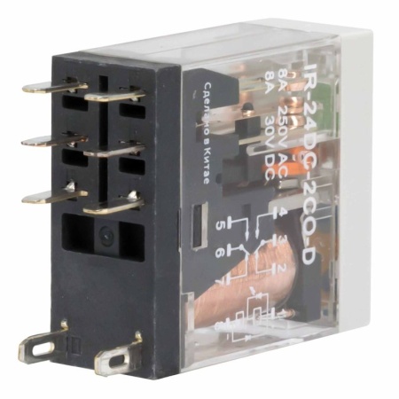 Реле одиночное 24В DC 2 прекидн. контакта DKC IR-24DC-2CO-D